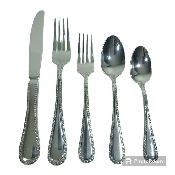 Oneida Pebblebrook Silverware Single Set Of Five Pices - Picture 1 of 7
